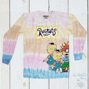 RUGRATS NICKELODEON WOMEN TIE DYE CREW NECK TSHIRT
